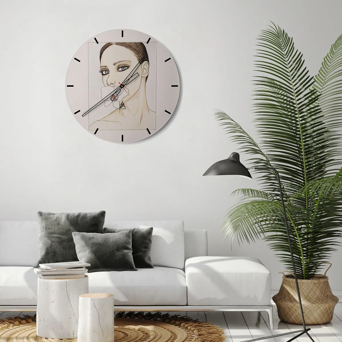 Zegar ścienny - Fale oceanu uderzające o złotą plażę widziane z lotu ptaka - 30x30cm - Symbol elegancji i piękna - Nowoczesna dekoracja ścienna do salonu, kuchni i sypialni ARTTOR
