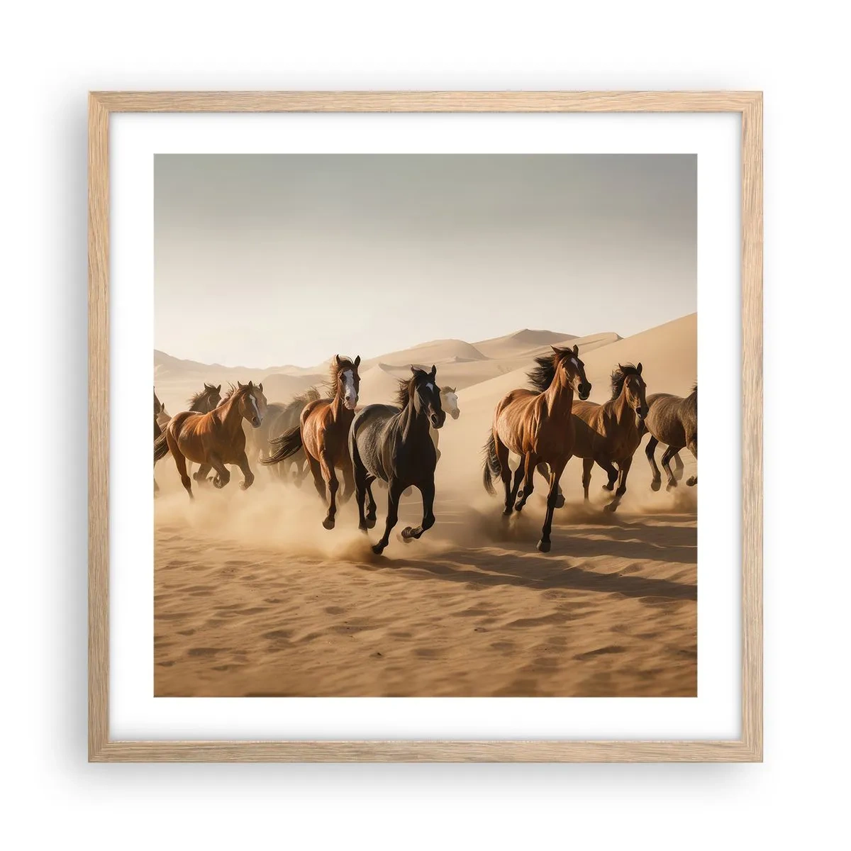 Plakat w ramie jasny dąb - Wolne jak wiatr - 50x50 cm