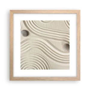 Plakat w ramie jasny dąb - Dotyk ciepła - 30x30 cm