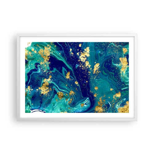 Plakat w białej ramie - Płatki słońca - 70x50 cm