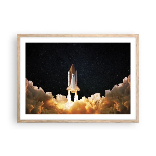 Plakat w ramie jasny dąb - Ad astra! - 70x50 cm