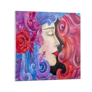 Obraz na szkle - Secesja wciąż żywa - 30x30 cm