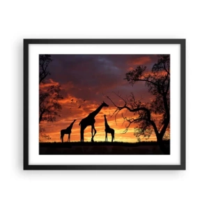 Plakat w czarnej ramie - Mała kolacja w gronie najbliższych - 50x40 cm