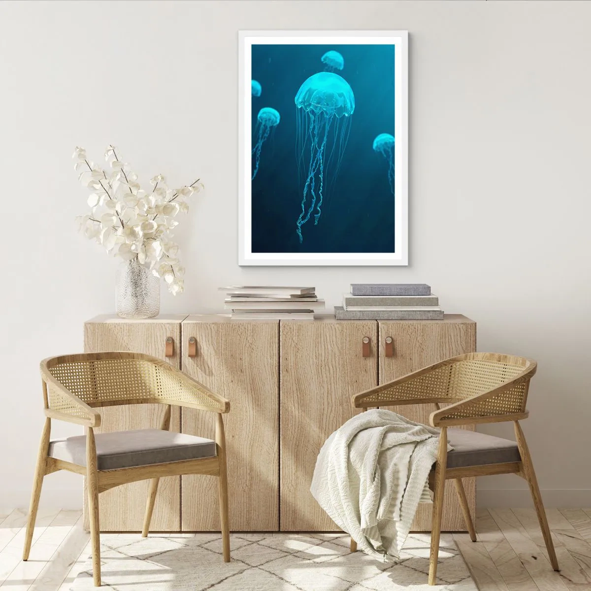 Plakat w białej ramie - Oceaniczny taniec - 61x91 cm