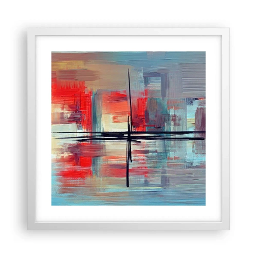 Plakat w białej ramie - Pejzaż w nieznanym wymiarze - 40x40 cm