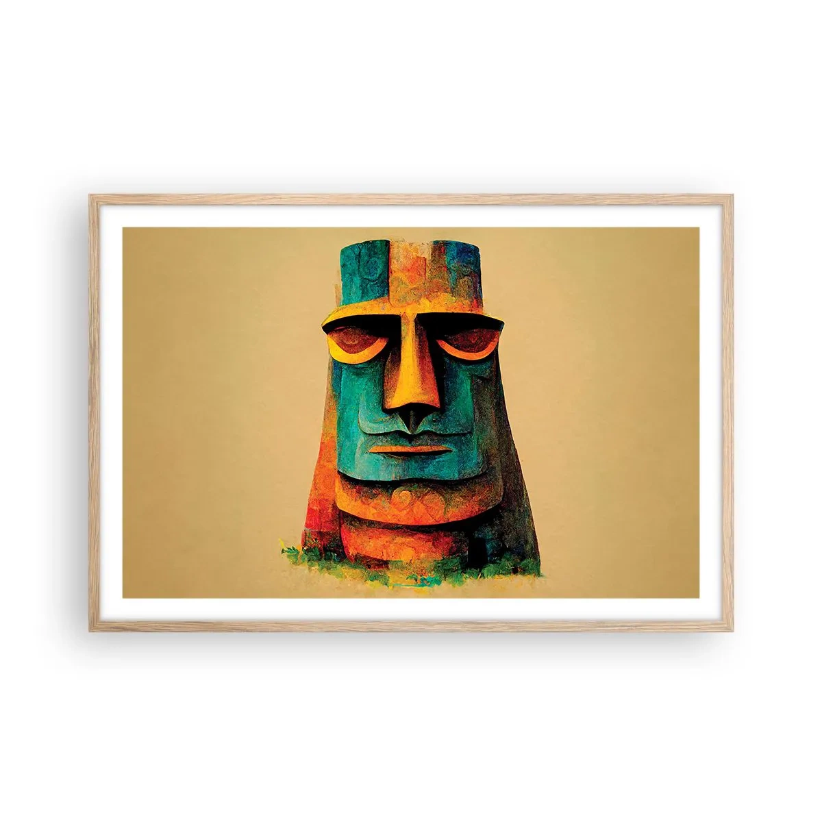 Plakat w ramie jasny dąb - Posągowy, a sympatyczny - 91x61 cm