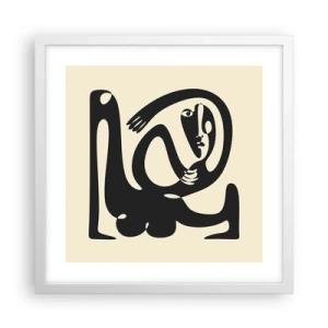 Plakat w białej ramie - Prawie Picasso - 40x40 cm