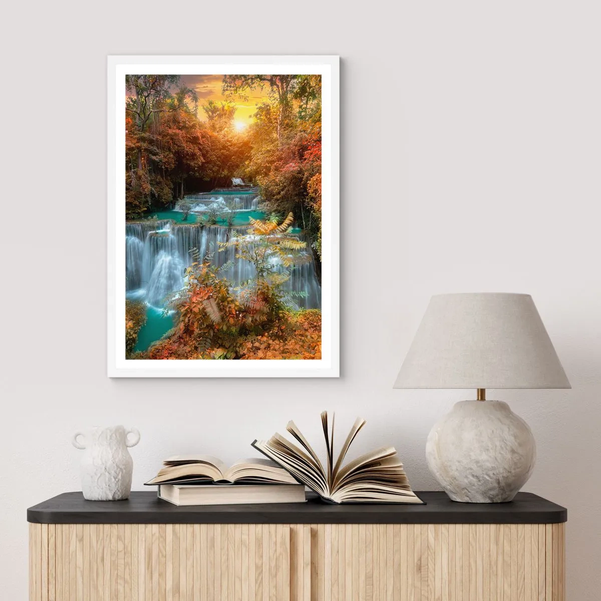 Plakat w białej ramie - Ukryty skarb lasu - 70x100 cm