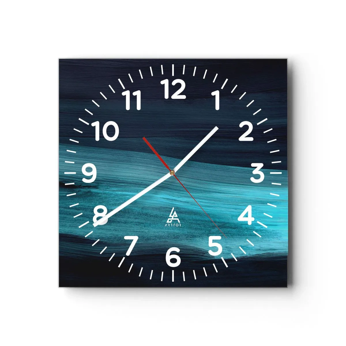 Zegar ścienny - Popłyń z nurtem - 40x40 cm