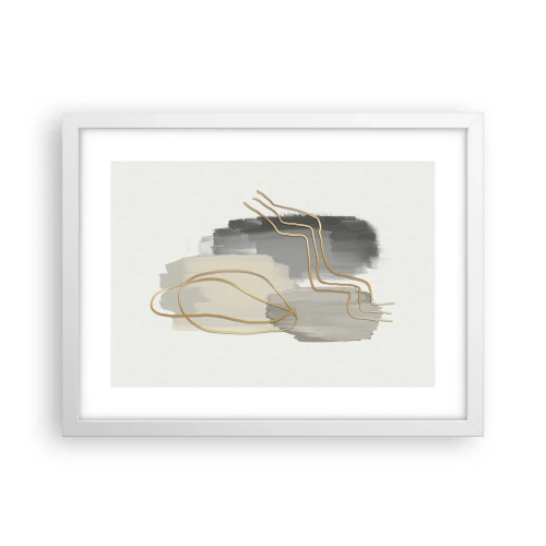 Plakat w białej ramie - Trwanie i ruch - 40x30 cm