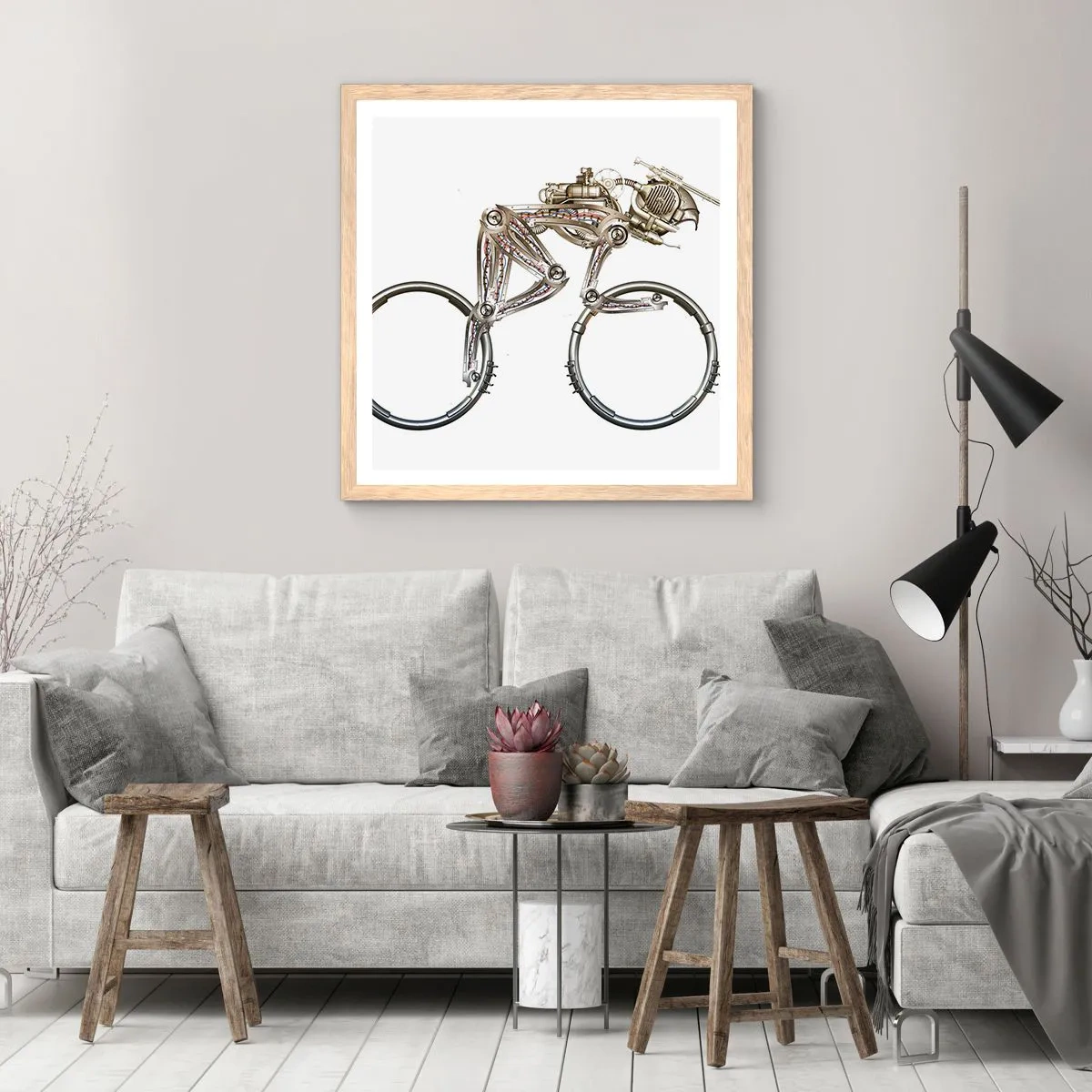 Plakat w ramie jasny dąb - Wspaniała maszyna - 30x30 cm