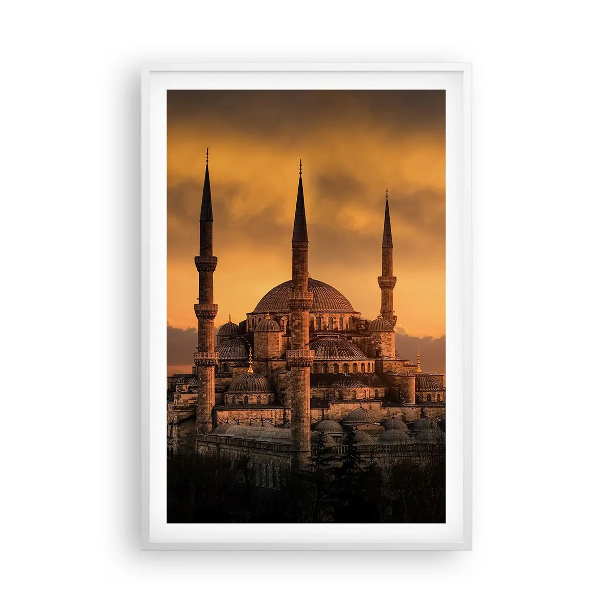 Plakat w białej ramie - Bóg jest wielki - 61x91 cm