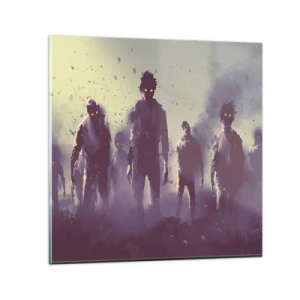 Obraz na szkle - Uważaj! Nadchodzą - 30x30 cm