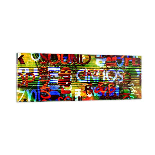 Obraz na szkle - Wszystkie barwy dźwięku - 90x30 cm