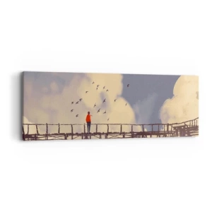 Obraz na płótnie - Niebieska tęsknota - 90x30 cm