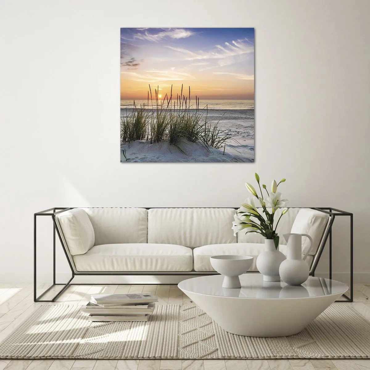 Obraz na szkle - Popatrz, pomyśl, poczuj - 30x30 cm