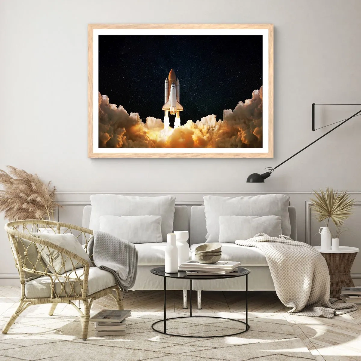 Plakat w ramie jasny dąb - Ad astra! - 50x40 cm