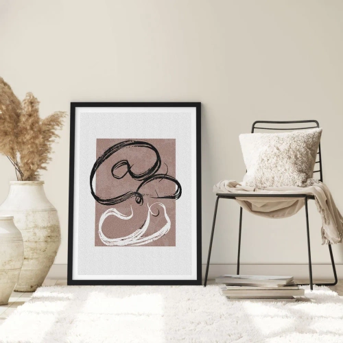 Plakat w czarnej ramie - Kompozycja – poszukiwanie pełni - 61x91 cm