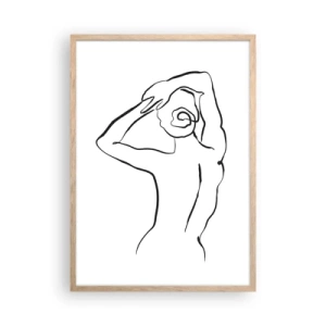 Plakat w ramie jasny dąb - Akt o poranku - 50x70 cm