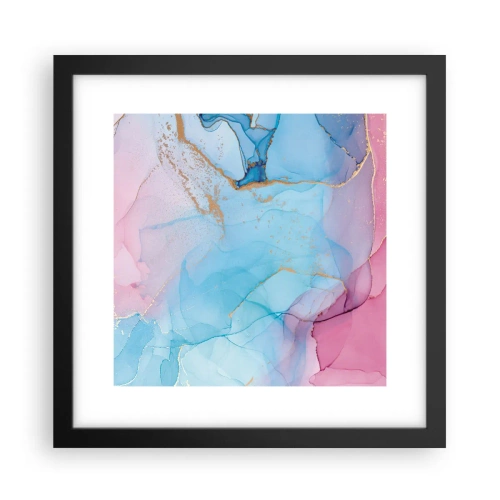 Plakat w czarnej ramie - Spotkanie i przenikanie - 30x30 cm