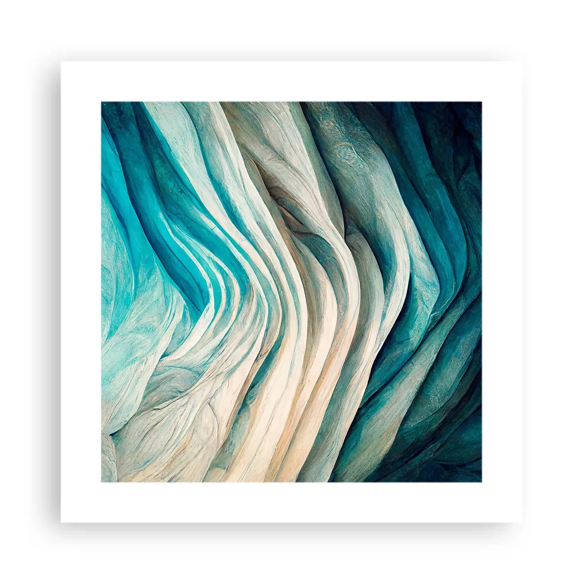 Plakat - Błękitne nienasycenie - 40x40 cm