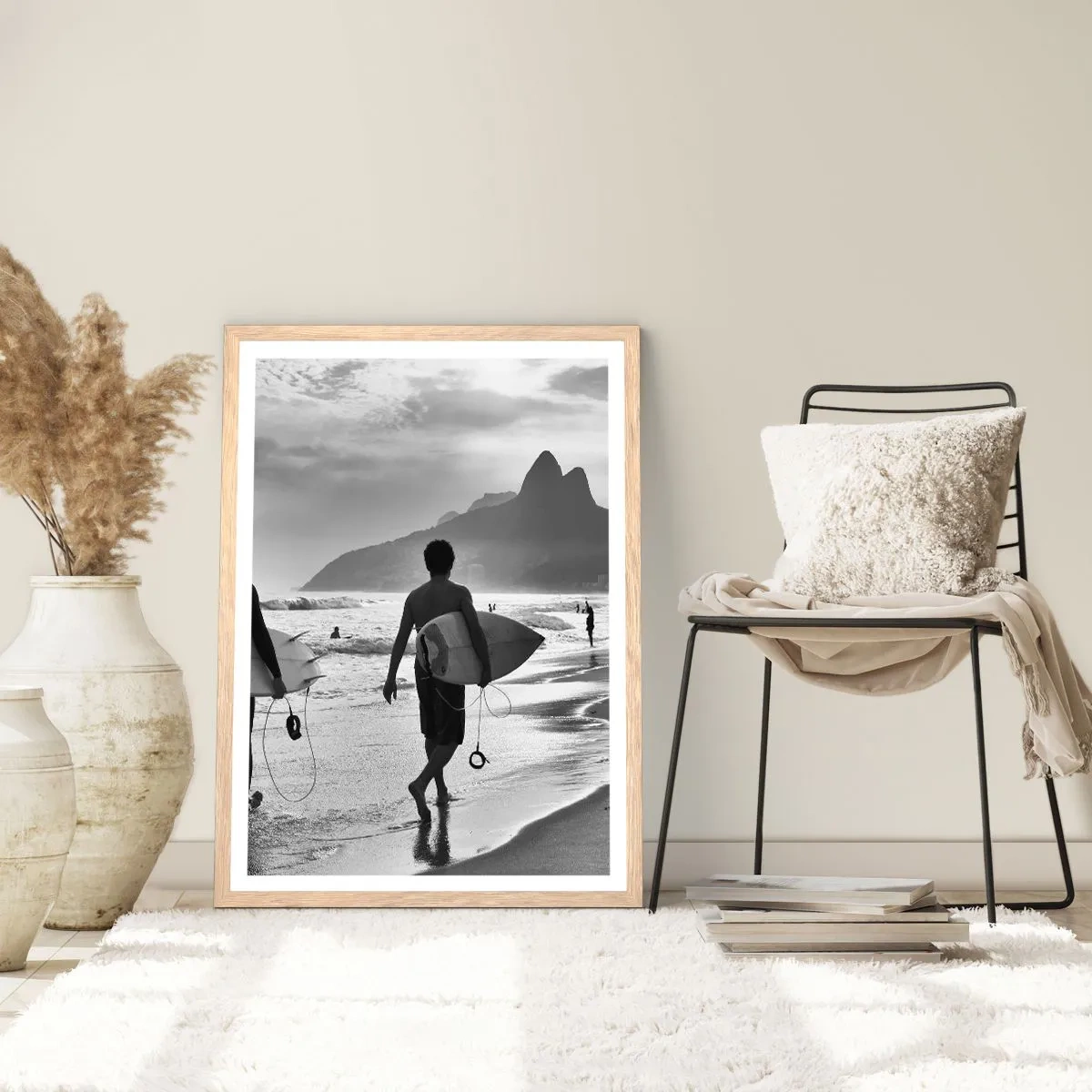 Plakat w ramie jasny dąb - Samba na jedną falę - 30x40 cm