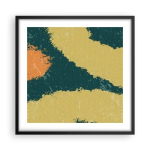 Plakat w czarnej ramie - Abstrakcja – powolnym ruchem - 50x50 cm