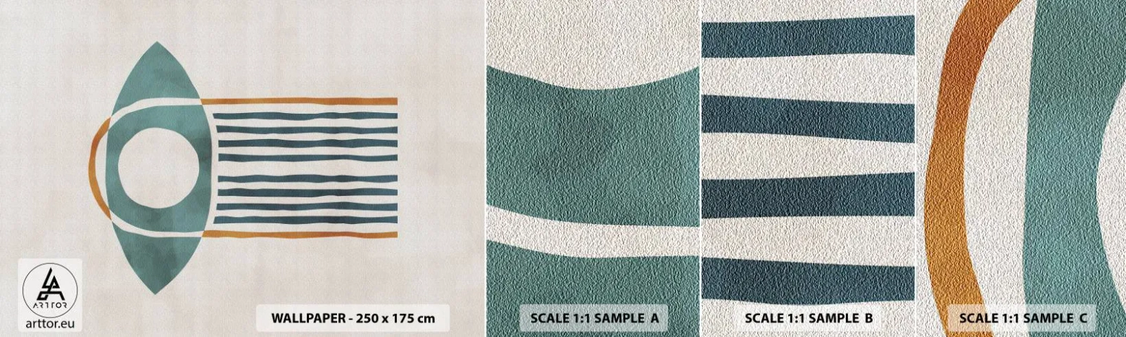 Fototapeta Próbka Samoprzylepna Deluxe Sticker - Znaki i rytuały - Boho, Oko, Minimalizm - 100x30 cm