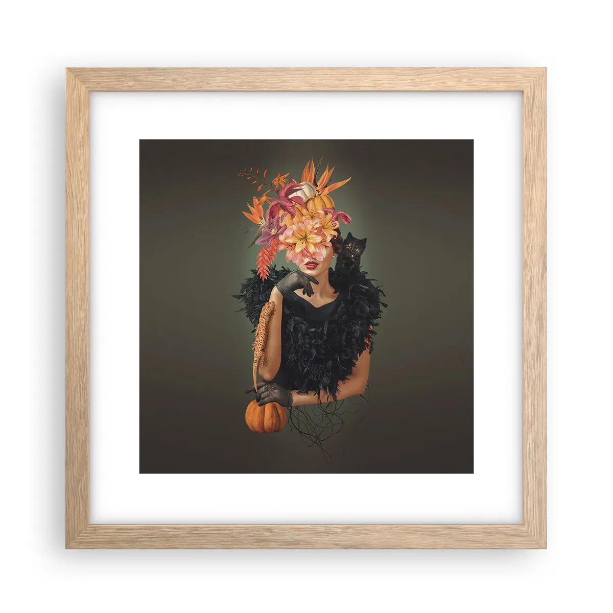 Plakat w ramie jasny dąb - Czar wiedźmy - 30x30 cm