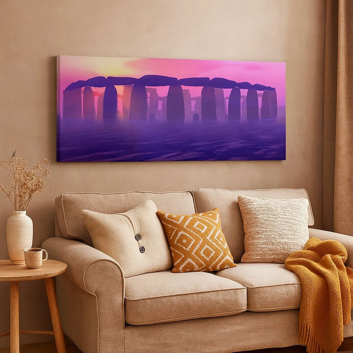 Obraz na płótnie - Tajemnica o świcie we mgle - 100x40 cm