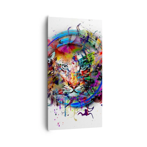 Obraz na płótnie - Czai się za tęczową zasłoną - 65x120 cm