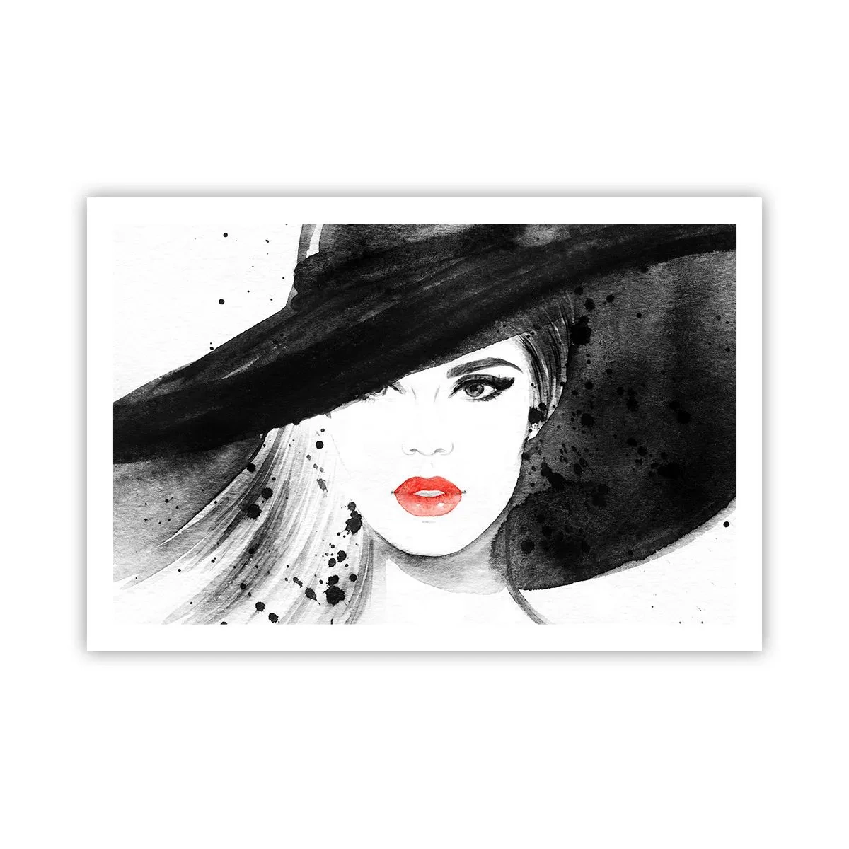 Plakat - Dama w czerni - 91x61 cm
