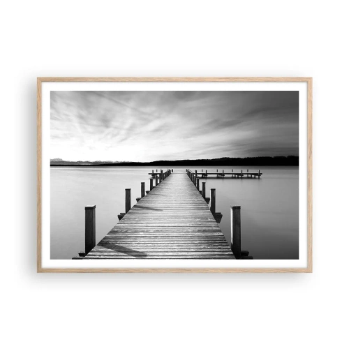 Plakat w ramie jasny dąb - U wodopoju – spokoju - 100x70 cm
