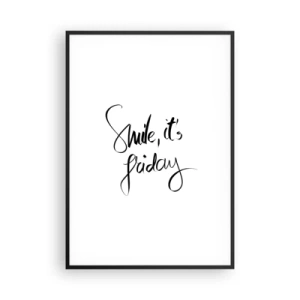 Plakat w czarnej ramie - Prawdziwa radość - 70x100 cm