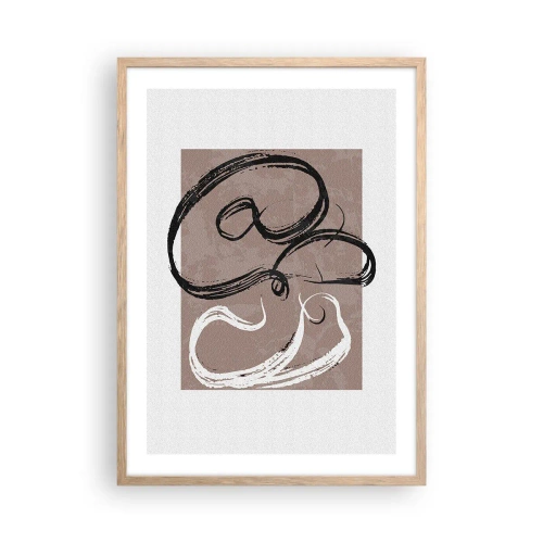 Plakat w ramie jasny dąb - Kompozycja – poszukiwanie pełni - 50x70 cm