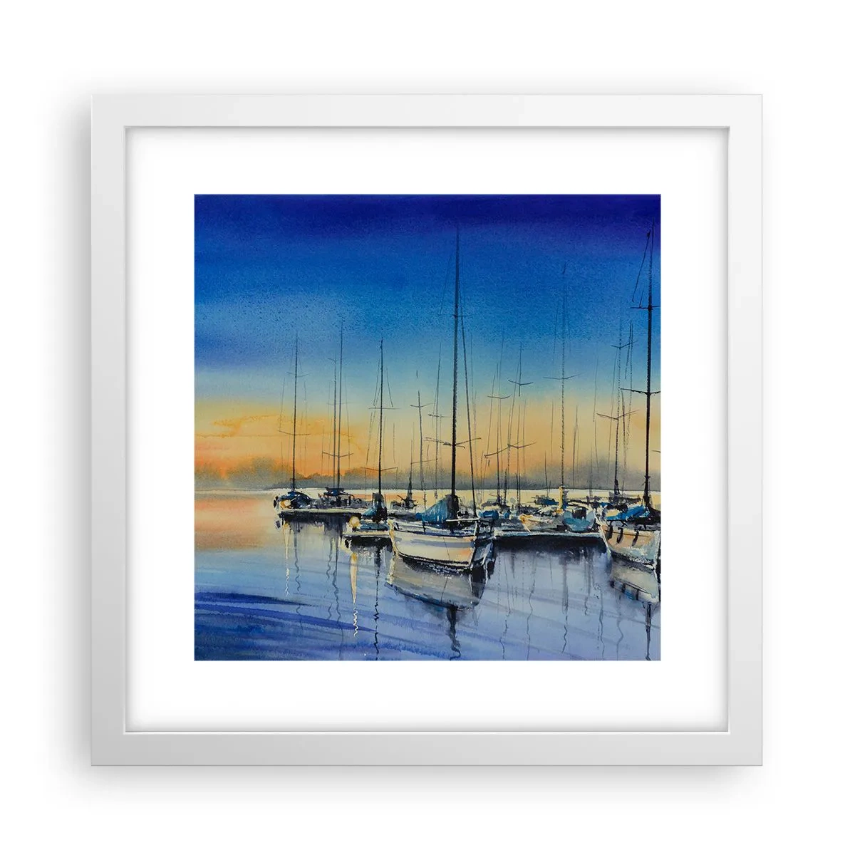 Plakat w białej ramie - Koniec dobrego dnia - 30x30 cm