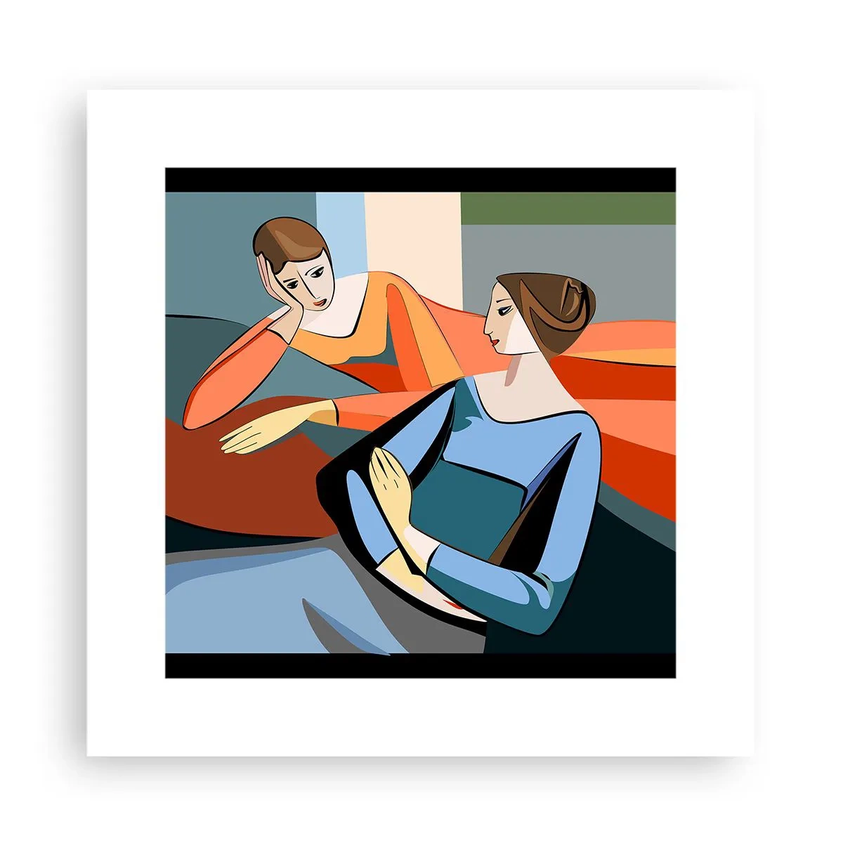 Plakat - Chwila zwierzeń - 30x30 cm
