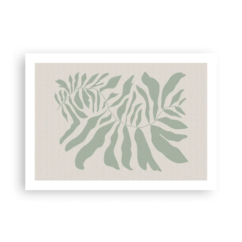 Plakat - Szmaragdowa gałązka - 70x50 cm