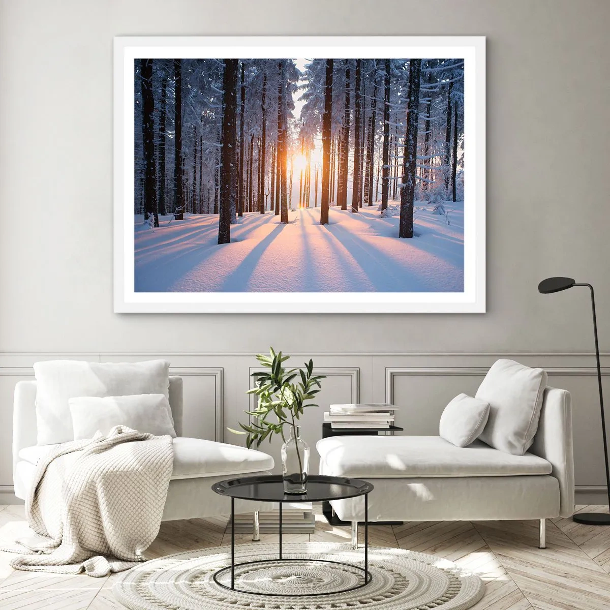 Plakat w białej ramie - Wyraźnie czarno na białym - 70x50 cm