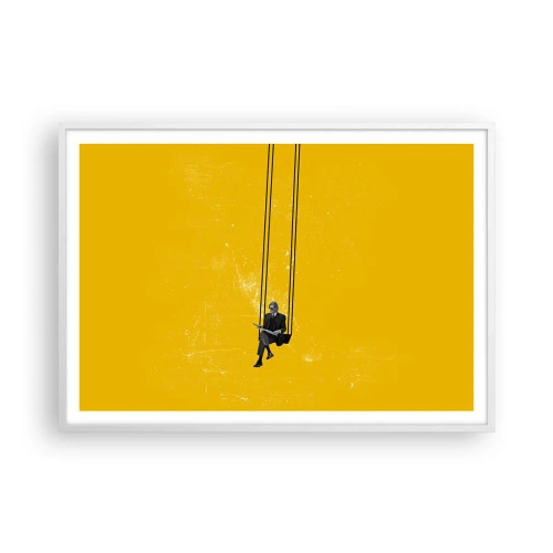 Plakat w białej ramie - Dzień jak co dzień - 100x70 cm