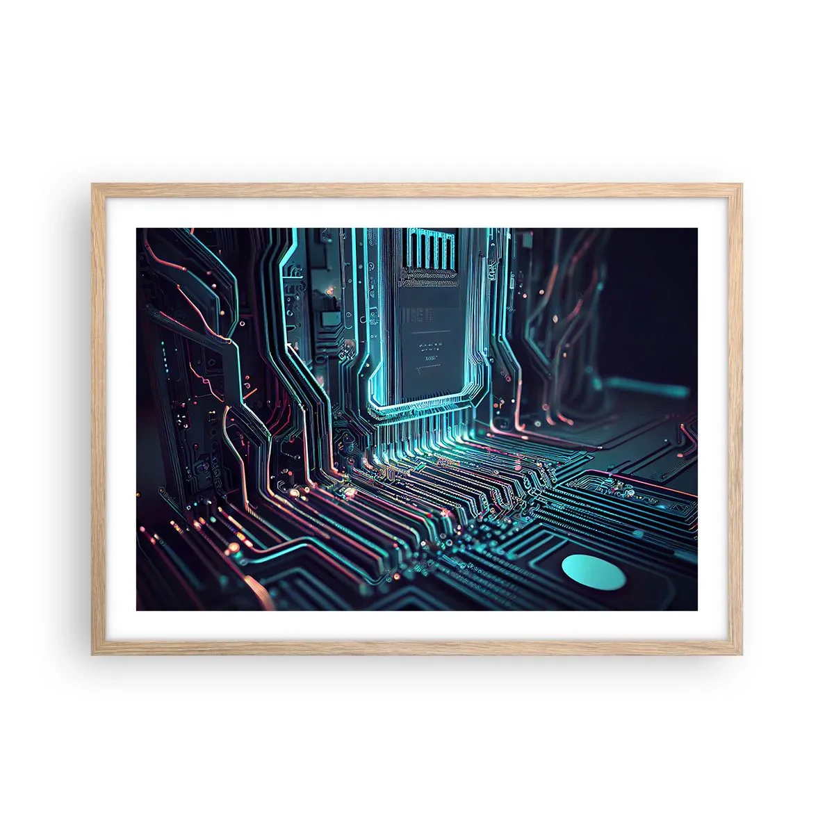 Plakat w ramie jasny dąb - Tak sobie myślę… - 70x50 cm