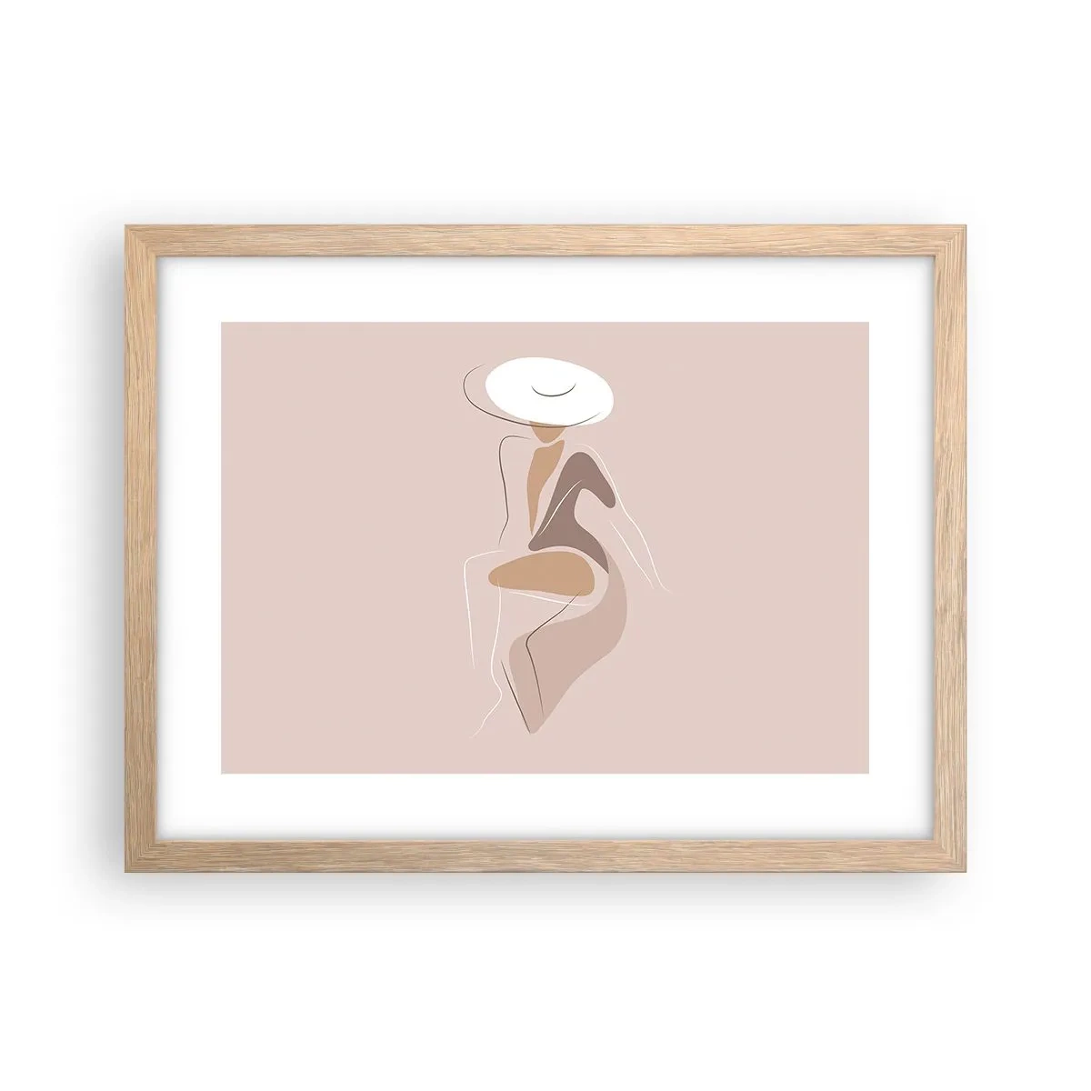 Plakat w ramie jasny dąb - Damą być - 40x30 cm