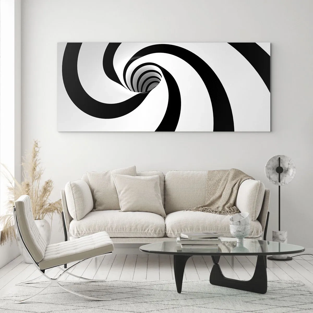 Obraz na szkle - Poddać się wirowi? - 90x30 cm