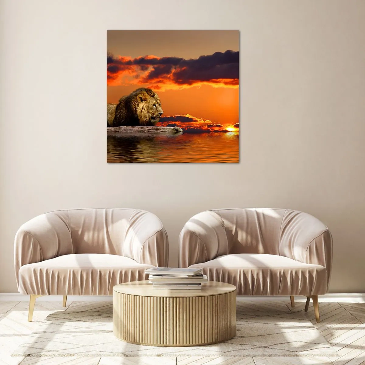 Obraz na szkle - Król natury - 40x40 cm