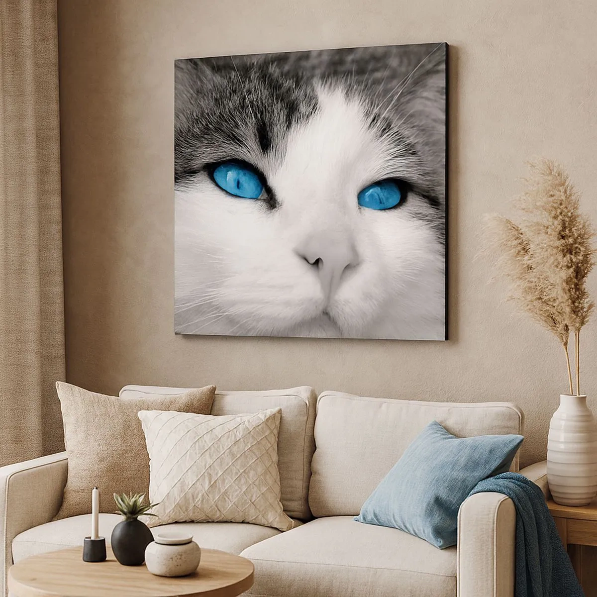 Obraz na płótnie - Niezwykły niebieskooki - 30x30 cm