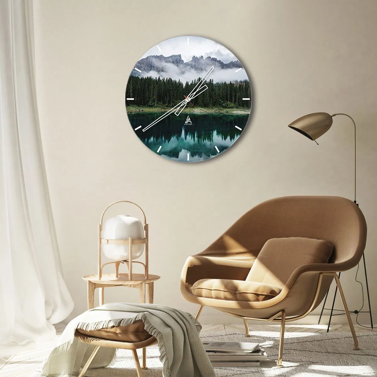 Zegar ścienny - Cicho, cicho, nie budźmy wody spiącej… - 40x40 cm