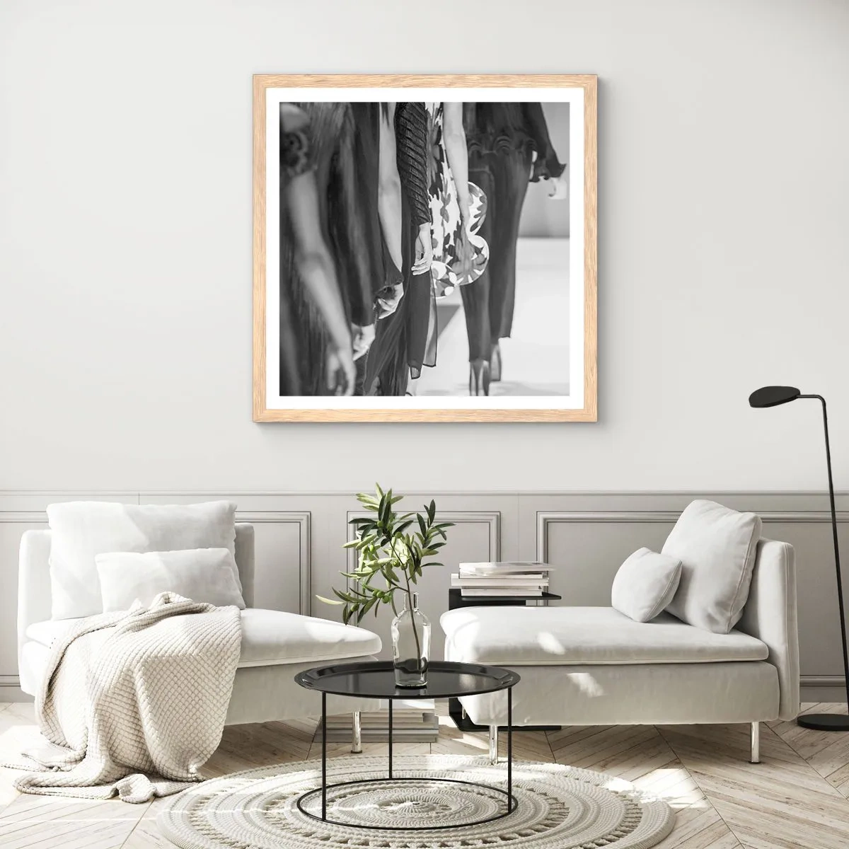 Plakat w ramie jasny dąb - Stylowa parada - 30x30 cm