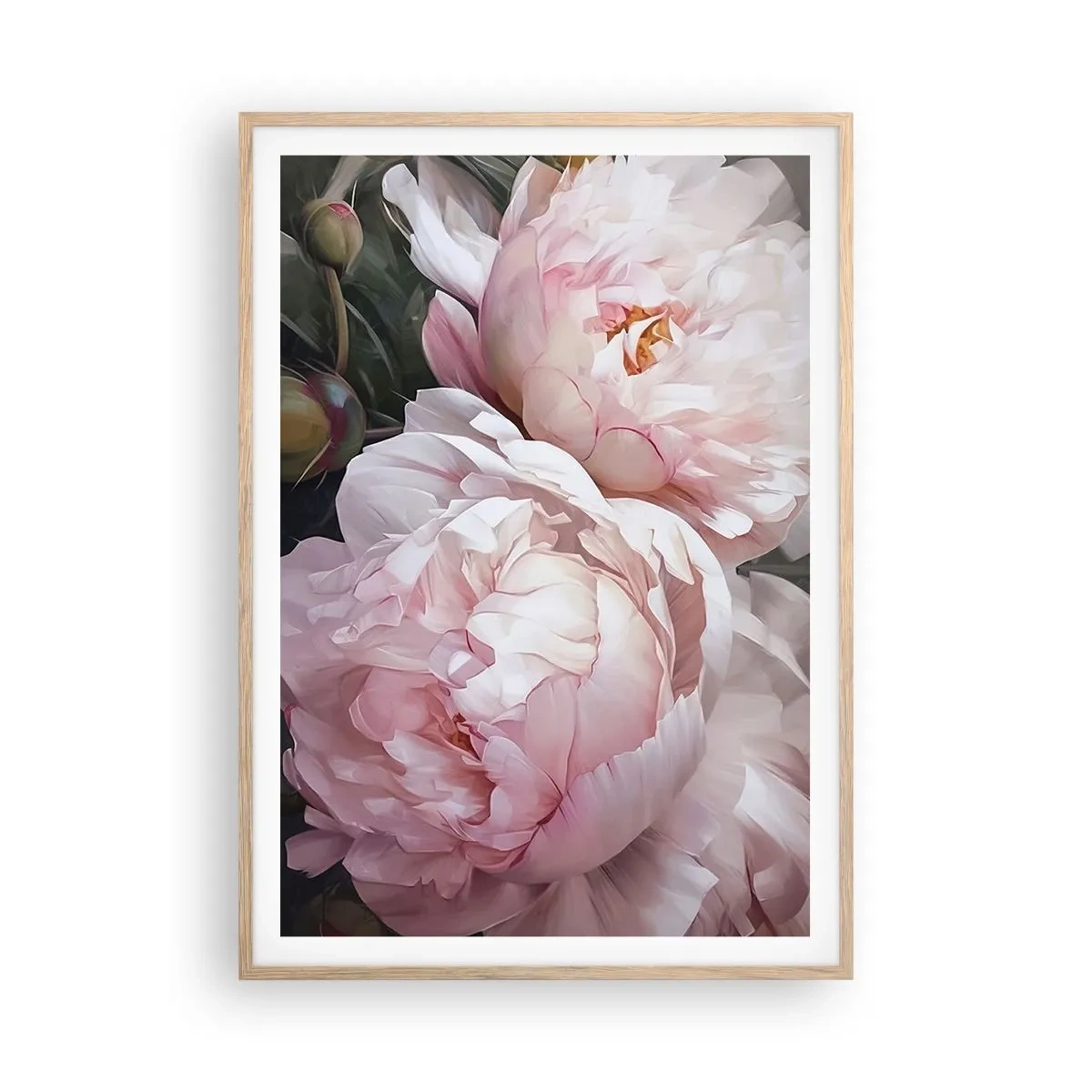 Plakat w ramie jasny dąb - Zatrzymane w rozkwicie - 70x100 cm