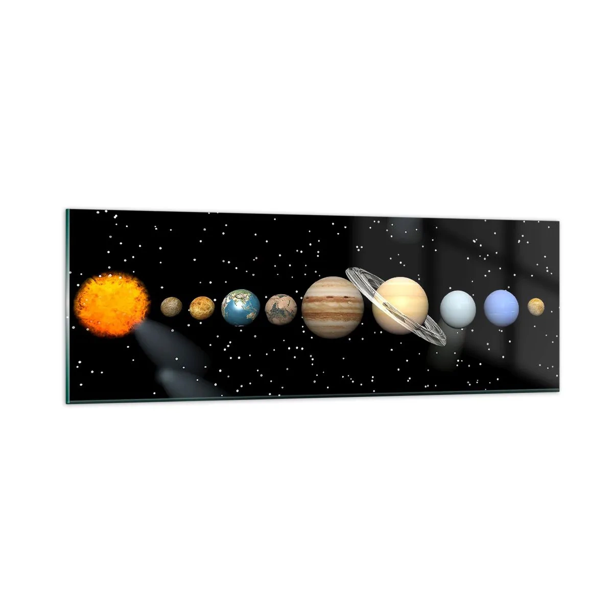 Obraz na szkle - A planety szaleją, szaleją… - 90x30 cm