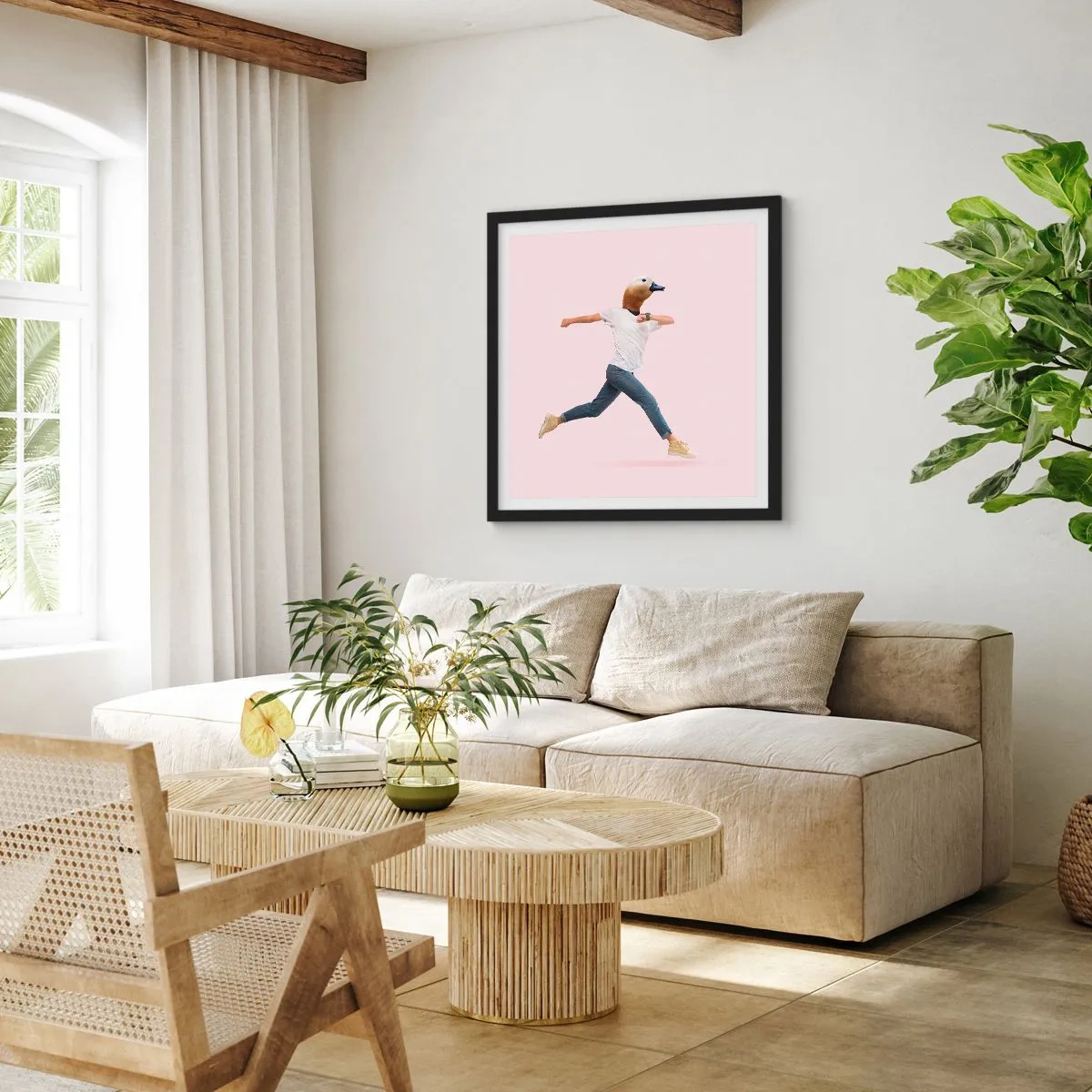 Plakat w czarnej ramie - Szczypta absurdu - 50x50 cm